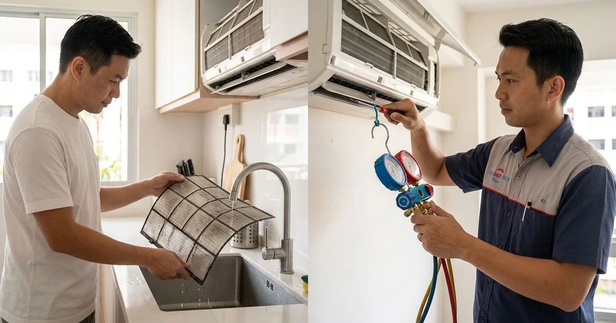 DIY vs Professional Aircon Servicing in Singapore